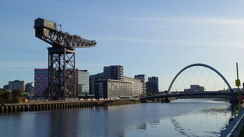 Bridge over river against sky