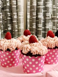 Close-up of strawberries in plate