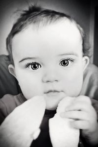 Close-up portrait of cute girl