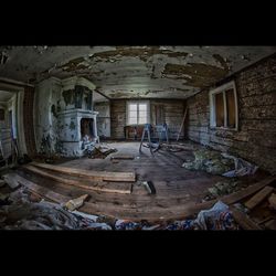 Interior of abandoned building