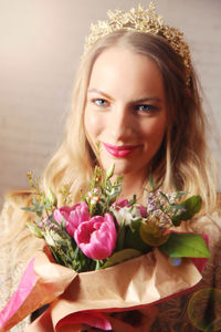Portrait of beautiful young woman