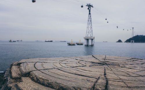 Cable cars over the sea