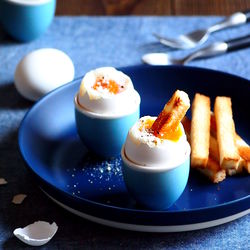 Close-up of breakfast served on table