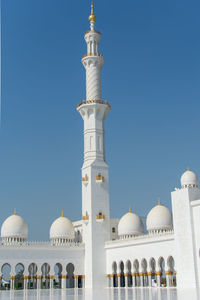 Low angle view of building against blue sky