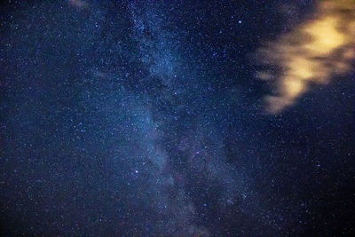 Star field against sky at night