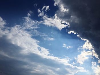 Low angle view of cloudy sky