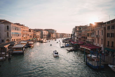 Boats in canal