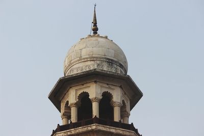 Low angle view of historic building against clear sky