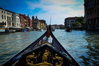 View of canal along buildings