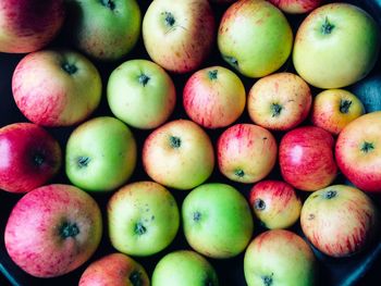 Full frame shot of apples for sale at market stall