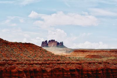 Scenic view of rock formation against sky