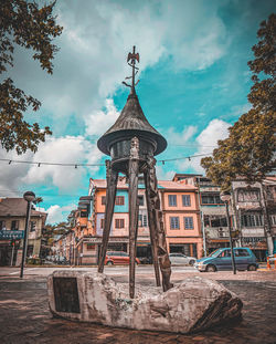 Low angle view of buildings against sky