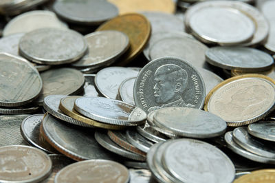 Full frame shot of coins