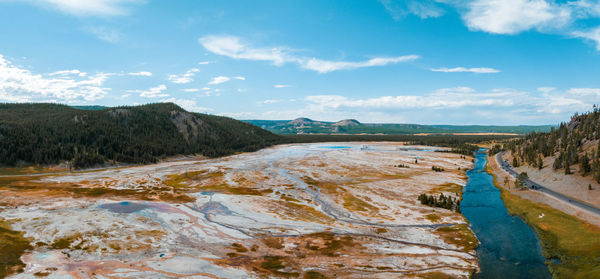 Upper geyser basin of yellowstone national park, wyoming