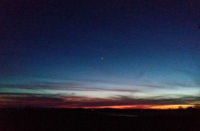 Scenic view of sky at night