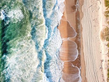 High angle view of beach