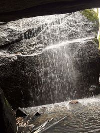 Close-up of water spraying