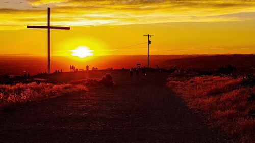 Scenic view of orange sky during sunset