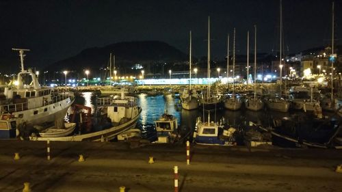 Boats in harbor