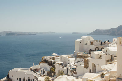 Buildings in the sea