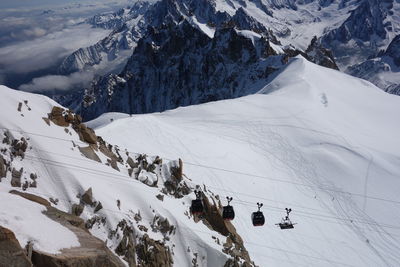 Scenic view of snowcapped mountains