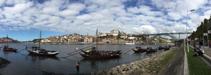 Boats in harbor