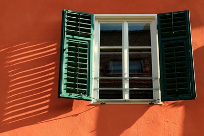 Close-up of window of house