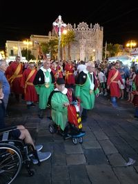 People at market stall