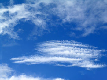 Low angle view of clouds in sky