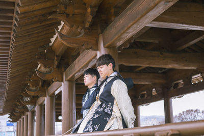 Low angle view of couple