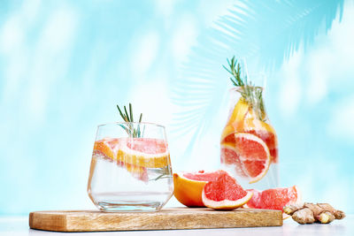 Close-up of fruits on table