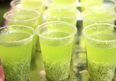 Close-up of drink on table