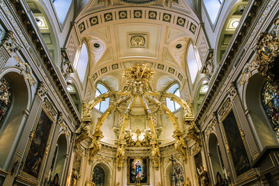 Low angle view of ceiling of building