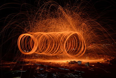 Light painting at night