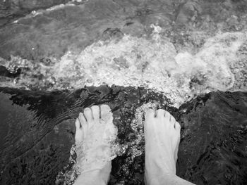 Feet in sea