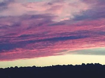 Scenic view of dramatic sky during sunset