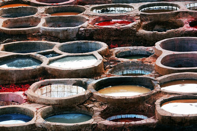 Full frame shot of tanneries