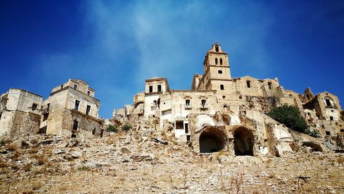 Low angle view of the remaing of an old city 