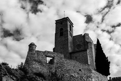 Low angle view of church against sky