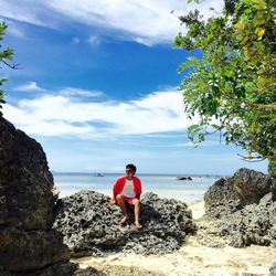 Scenic view of sea against sky