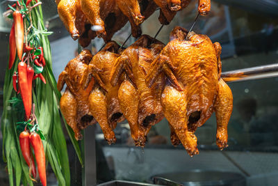 Close-up of meat for sale at market