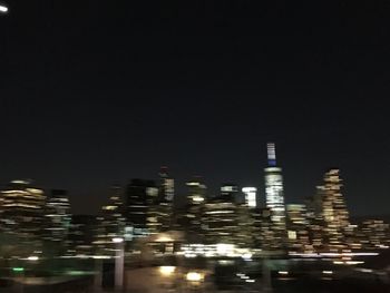 View of illuminated city at night