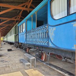 Train at railroad station platform