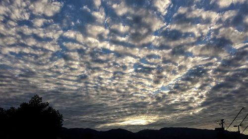 Low angle view of cloudy sky