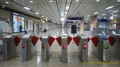 Interior of subway station