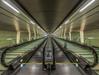 Underground linkway between the airport terminal