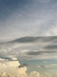 Low angle view of clouds in sky