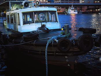 Boats in harbor