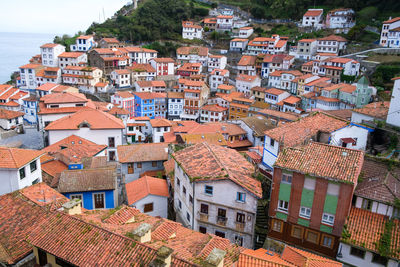 High angle view of townscape