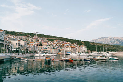 Boats in harbor